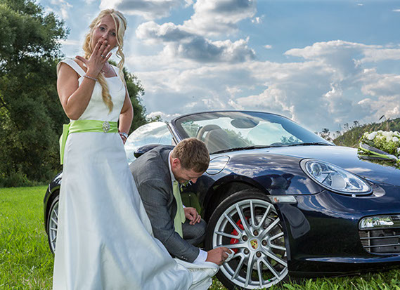 lustiges Hochzeitsfoto