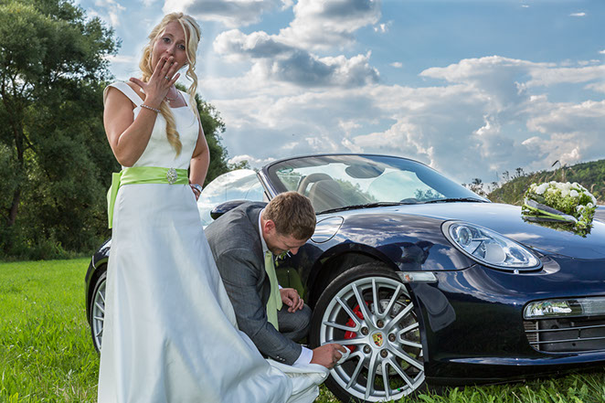 lustiges Hochzeitsfoto